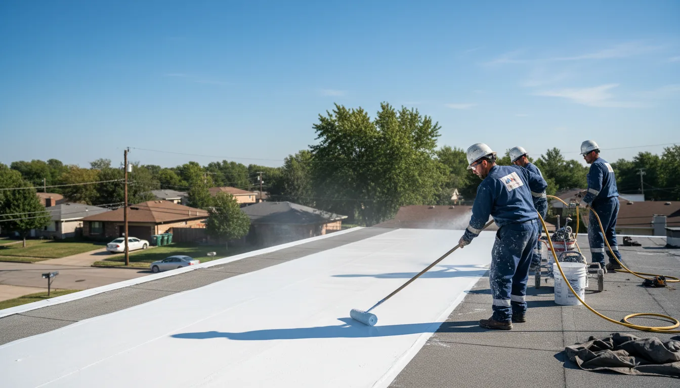 Commercial roof coating in Briggsville, WI near me